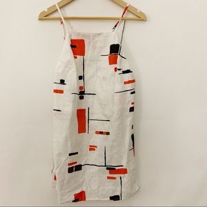 Reformation Abstract Linen Tunic Top J5